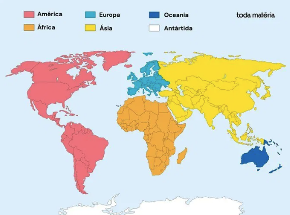 Mapas dos continentes