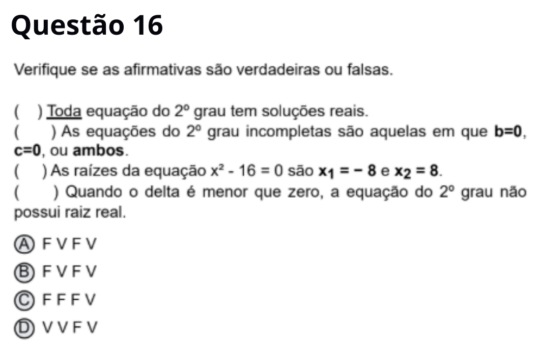 Questão 16